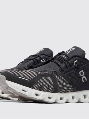 On Running Men's Cloudfoam-Inspired Black and White Running Shoes